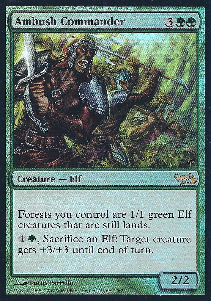 Ambush Commander (Duel Decks: Elves vs Goblins) Light Play Foil
