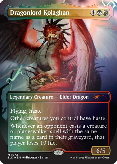 Dragonlord Kolaghan (1972) (Rainbow Foil) (Secret Lair) Near Mint Foil