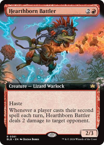 Hearthborn Battler (Extended Art) (Bloomburrow) Light Play Foil