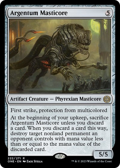 Argentum Masticore (Phyrexia: All Will Be One) Light Play Foil