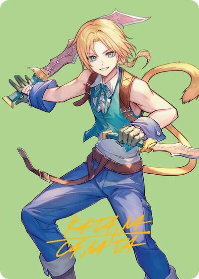 Zidane, Tantalus Thief Art Card (Gold-Stamped Signature) (Art Series: FINAL FANTASY) Near Mint