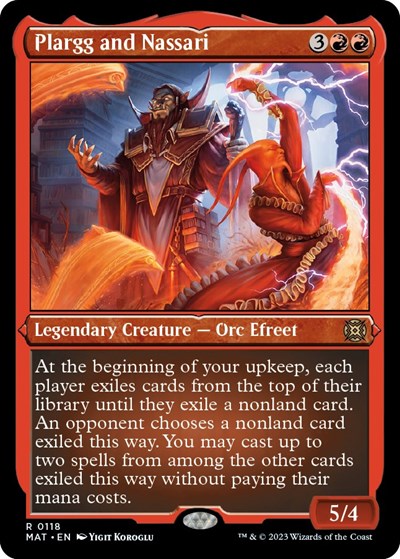 Plargg and Nassari (Foil Etched) (March of the Machine: The Aftermath) Near Mint Foil