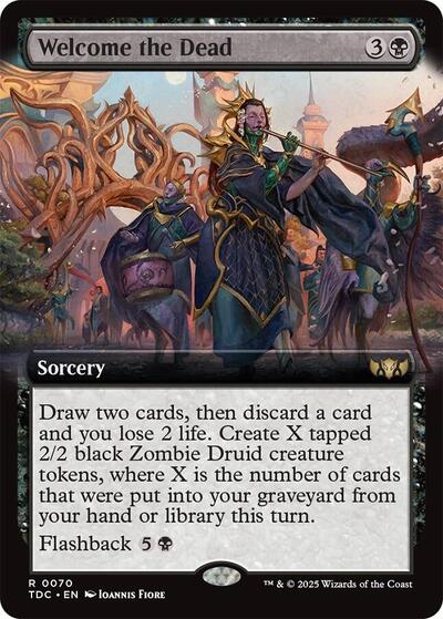 Welcome the Dead (Extended Art) (Commander: Tarkir: Dragonstorm) Light Play
