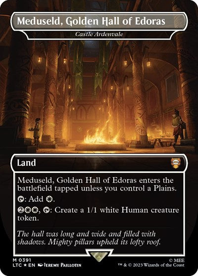 Meduseld, Golden Hall of Edoras - Castle Ardenvale (Surge Foil) (Commander: The Lord of the Rings: Tales of Middle-earth) Near Mint Foil