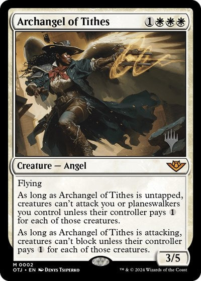 Archangel of Tithes (Promo Pack: Outlaws of Thunder Junction) Near Mint Foil