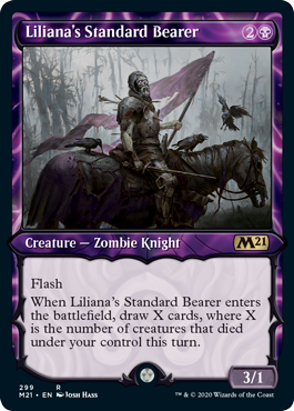 Liliana's Standard Bearer (Showcase) (Magic 2021 Core Set) Near Mint Foil