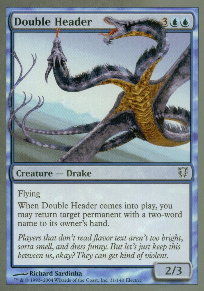 Double Header|13|0|0.00