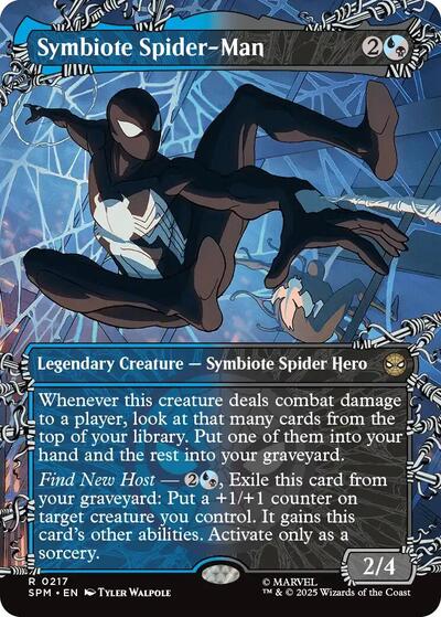 Symbiote Spider-Man (Borderless) (Marvel's Spider-Man) Light Play Foil
