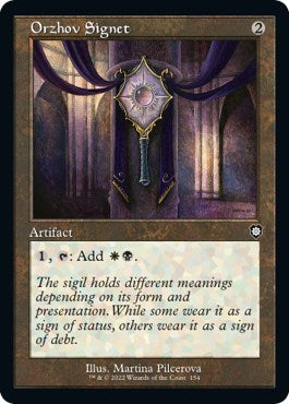 Orzhov Signet (Commander: The Brothers' War) Light Play