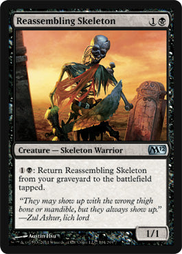 Reassembling Skeleton (Magic 2012 Core Set) Light Play Foil