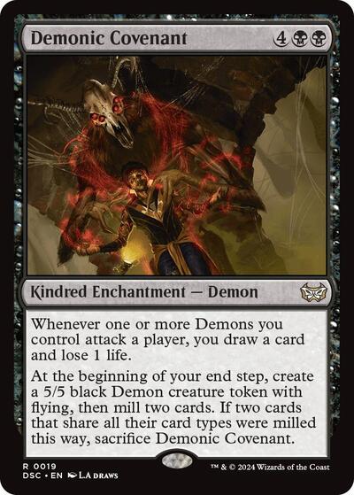 Demonic Covenant (Commander: Duskmourn: House of Horror) Light Play