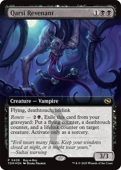 Qarsi Revenant (Extended Art) (Promos: Buy-A-Box) Medium Play Foil