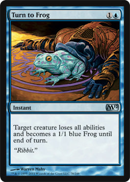 Turn to Frog (Magic 2012 Core Set) Light Play Foil