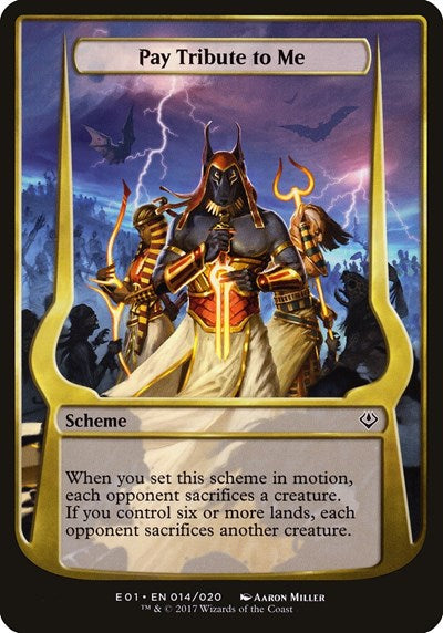 Pay Tribute to Me (Archenemy: Nicol Bolas) (Oversize Cards) Near Mint