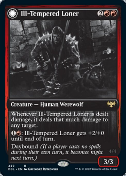 Ill-Tempered Loner / Howlpack Avenger (Innistrad: Double Feature) Light Play