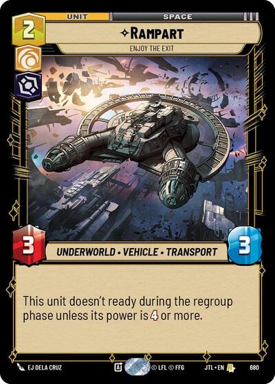 Rampart Enjoy the Exit (Foil) (Jump to Lightspeed) Near Mint Foil