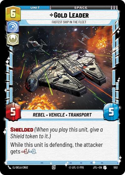 Gold Leader Fastest Ship in the Fleet (Foil) (Jump to Lightspeed) Near Mint Foil