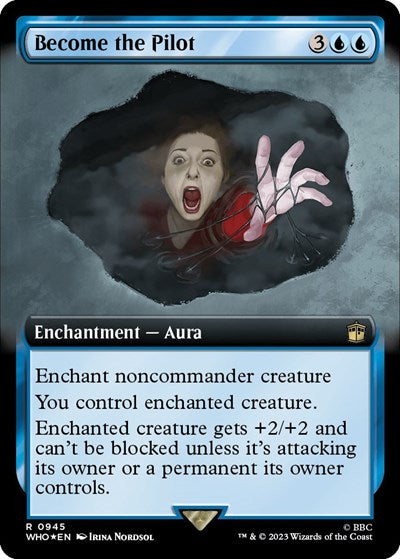 Become the Pilot (Extended Art) (Surge Foil) (Universes Beyond: Doctor Who) Light Play Foil