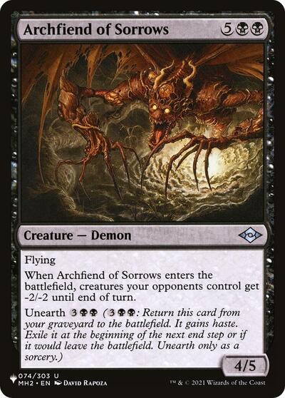 Archfiend of Sorrows (The List) Near Mint