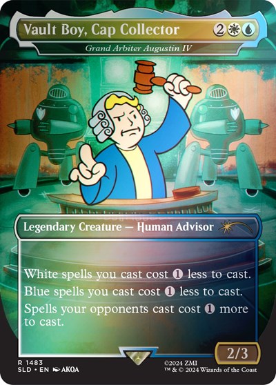 Vault Boy, Cap Collector - Grand Arbiter Augustin IV (Rainbow Foil) (Secret Lair) Medium Play Foil