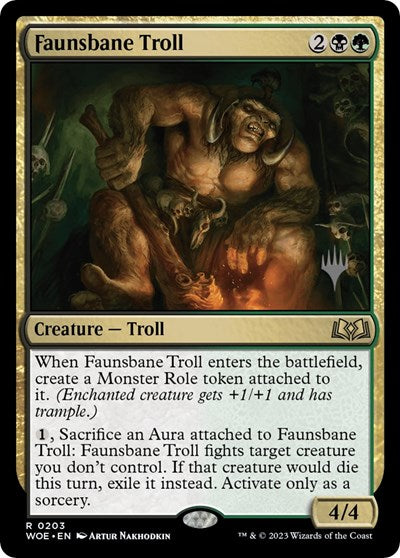Faunsbane Troll (Promo Pack: Wilds of Eldraine) Light Play Foil