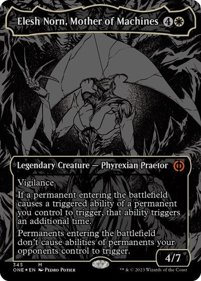 Elesh Norn, Mother of Machines (Oil Slick Raised Foil) (Phyrexia: All Will Be One) Near Mint Foil