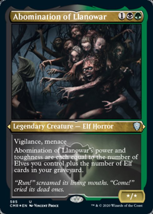 Abomination of Llanowar (Foil Etched) (Commander Legends) Light Play Foil