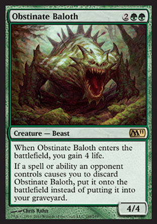 Obstinate Baloth (Magic 2011 Core Set) Damaged / Poor