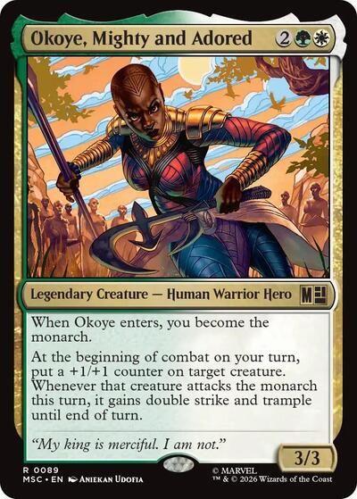 Okoye, Mighty and Adored (Surge Foil) (Commander: Marvel Super Heroes) Near Mint Foil