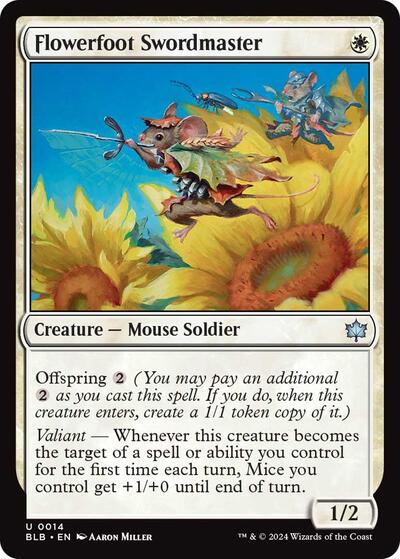 Flowerfoot Swordmaster (Bloomburrow) Near Mint Foil