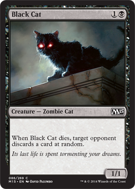 Black Cat (Magic 2015 Core Set) Medium Play Foil