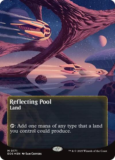 Reflecting Pool (0171) (Borderless) (Galaxy Foil) (Stellar Sights) Near Mint Foil