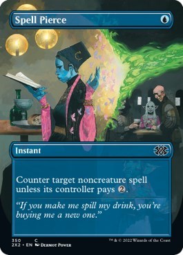 Spell Pierce (Borderless) (Double Masters 2022) Medium Play Foil