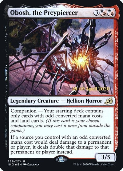Obosh, the Preypiercer (Promos: Prerelease Cards) Light Play Foil