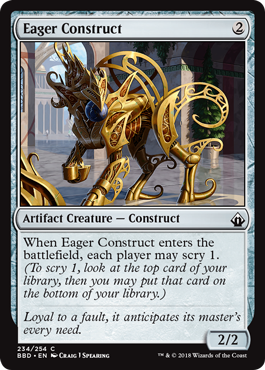 Eager Construct (Battlebond) Light Play Foil