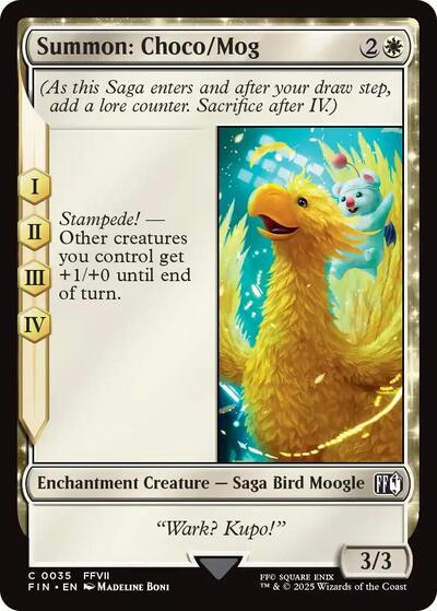 Summon: Choco/Mog (Universes Beyond: FINAL FANTASY) Near Mint Foil