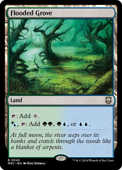Flooded Grove (Ripple Foil) (Commander: Modern Horizons 3) Near Mint Foil
