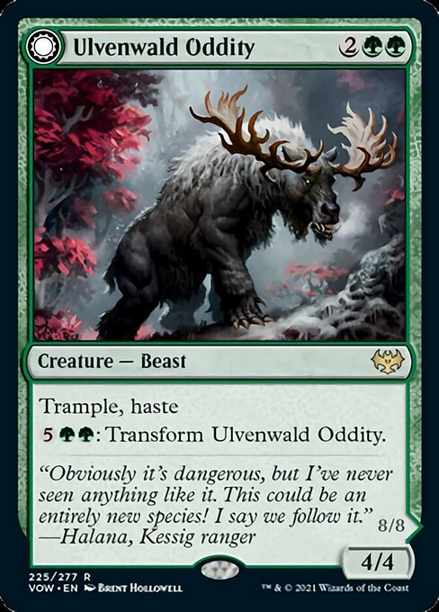 Ulvenwald Oddity / Ulvenwald Behemoth (Innistrad: Crimson Vow) Light Play Foil