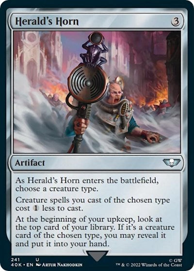 Herald's Horn (Surge Foil) (Universes Beyond: Warhammer 40K) Light Play Foil