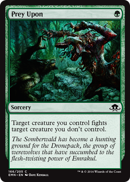 Prey Upon (Eldritch Moon) Medium Play Foil