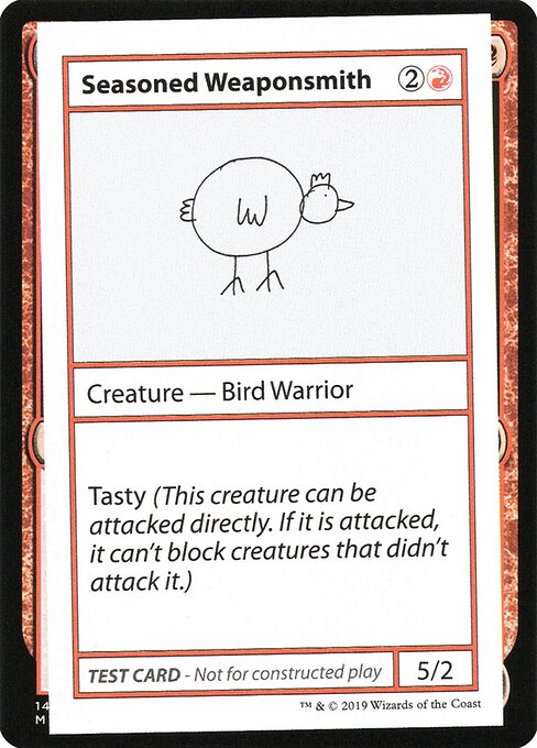 Seasoned Weaponsmith (No PW Symbol) (Mystery Booster Test Print 2021) Light Play