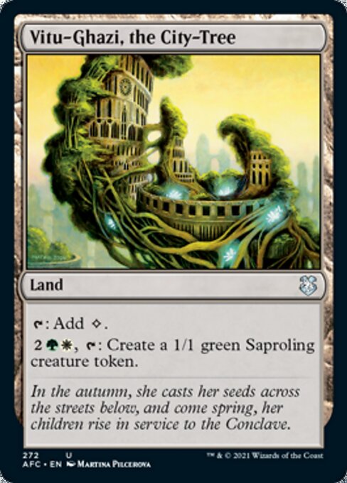 Vitu-Ghazi, the City-Tree (Commander 2021 Forgotten Realms) Light Play