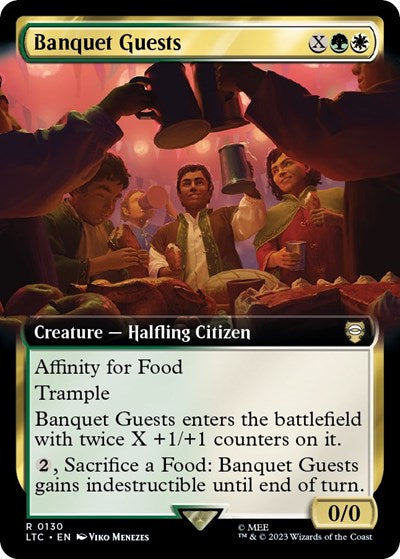 Banquet Guests (Extended Art) (Commander: The Lord of the Rings: Tales of Middle-earth) Near Mint