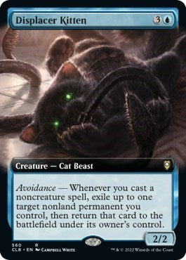Displacer Kitten (Extended Art) (Commander Legends: Battle for Baldur's Gate) Light Play