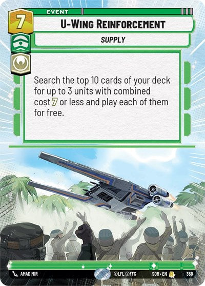 U-Wing Reinforcement (Hyperspace) (Spark of Rebellion) Near Mint Foil