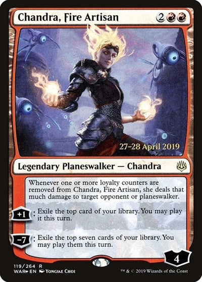 Chandra, Fire Artisan (Promos: Prerelease Cards) Light Play Foil
