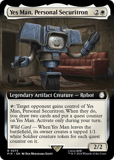 Yes Man, Personal Securitron (Extended Art) (Universes Beyond: Fallout) Medium Play