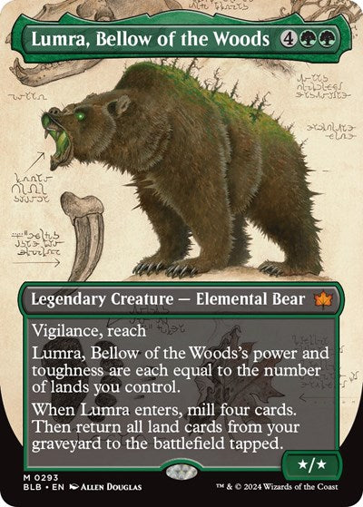 Lumra, Bellow of the Woods (Borderless) (0293) (Bloomburrow) Near Mint Foil