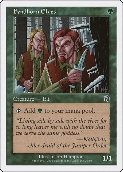 Fyndhorn Elves (Promos: Deckmasters Garfield vs Finkel) Medium Play