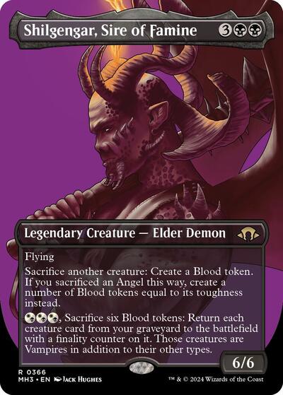 Shilgengar, Sire of Famine (Borderless) (Modern Horizons 3) Near Mint Foil